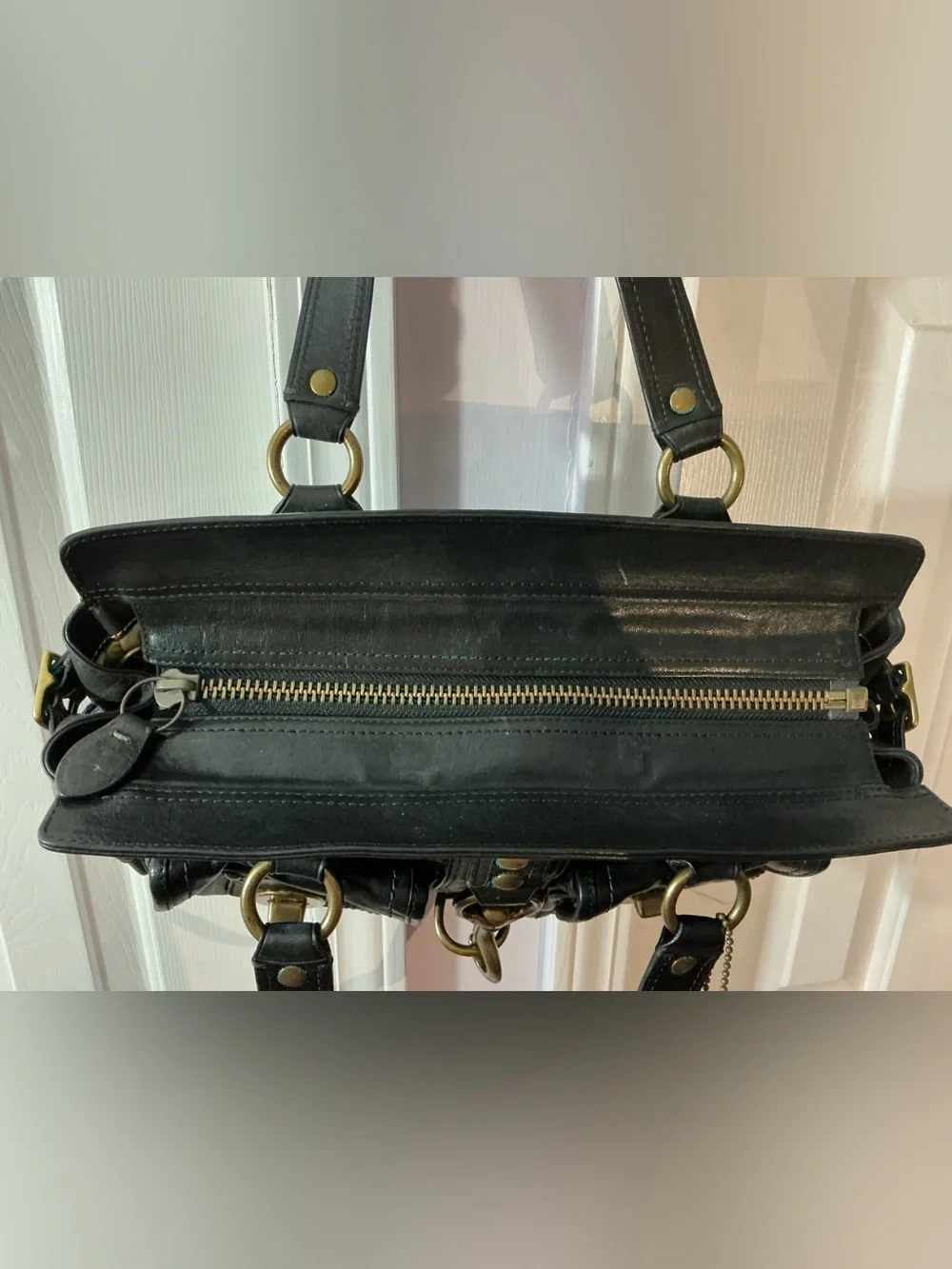 Authentic Coach Legacy Mandy Bag with Gold Hardware